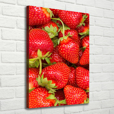 Foto auf leinwand vertikales Erdbeeren