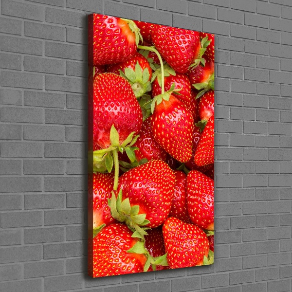 Foto auf leinwand vertikales Erdbeeren