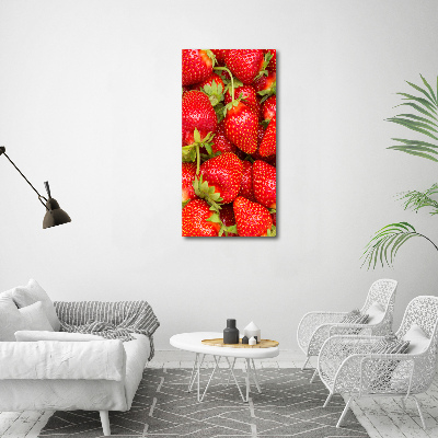 Foto auf leinwand vertikales Erdbeeren