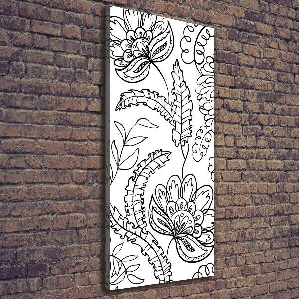 Foto leinwand vertikales Zentangle-Hintergrund