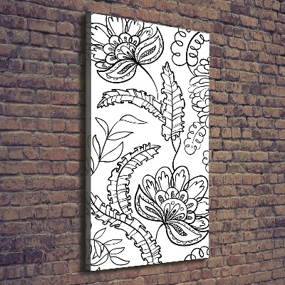 Foto leinwand vertikales Zentangle-Hintergrund