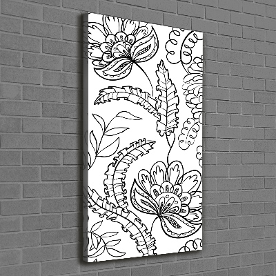 Foto leinwand vertikales Zentangle-Hintergrund