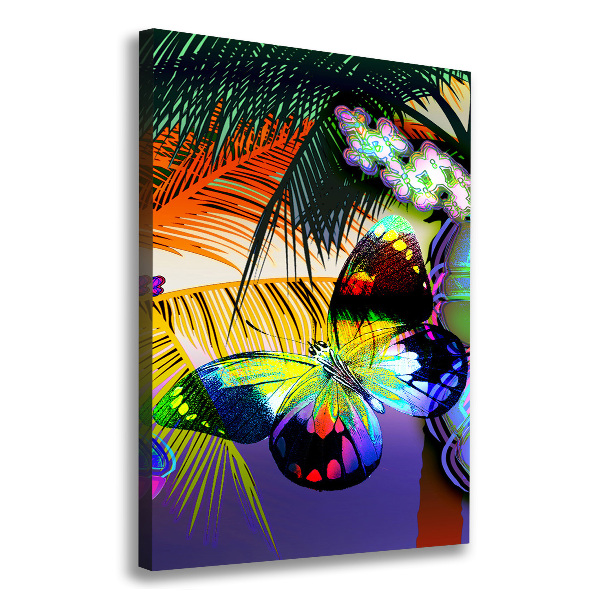 Wandbild vertikales Bunte Blumen