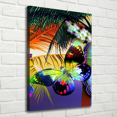 Wandbild vertikales Bunte Blumen