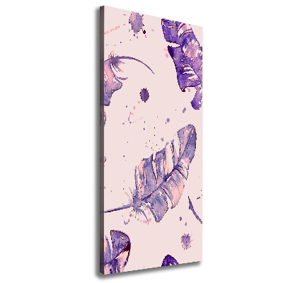 Foto auf leinwand vertikales Federn