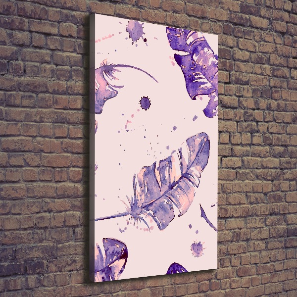 Foto auf leinwand vertikales Federn