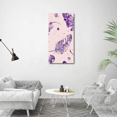 Foto auf leinwand vertikales Federn