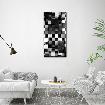 Wandbild vertikales Würfelabstraktion