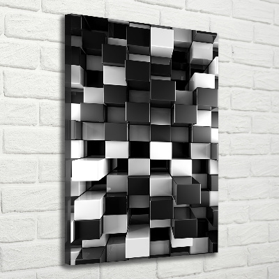 Wandbild vertikales Würfelabstraktion