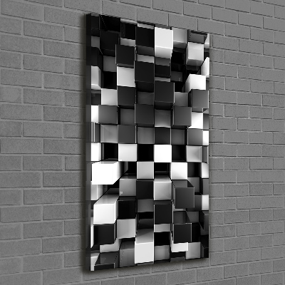 Wandbild vertikales Würfelabstraktion