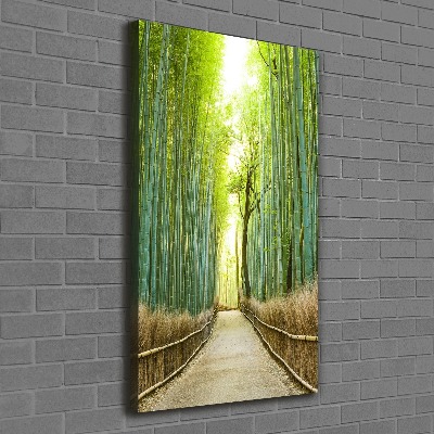 Wandbild vertikales Bambuswald