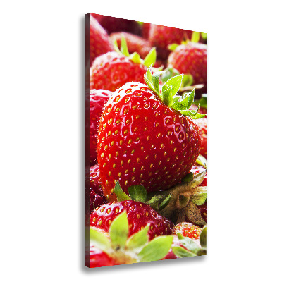 Foto leinwand vertikales Erdbeeren