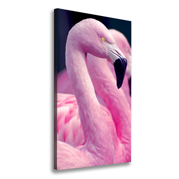 Foto leinwand vertikales Flamingos