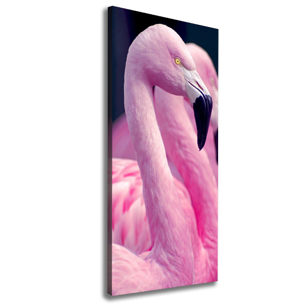 Foto leinwand vertikales Flamingos