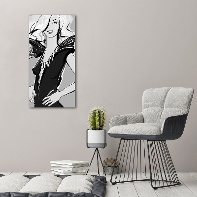 Foto auf leinwand vertikales Modeillustration