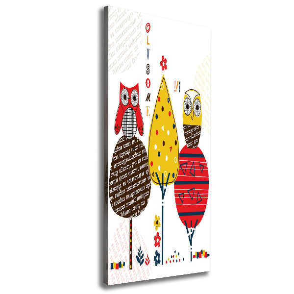 Foto leinwand vertikales Eulen in den Bäumen