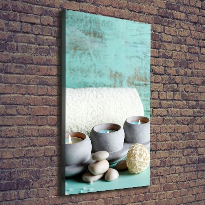 Wandbild vertikales Kerzen