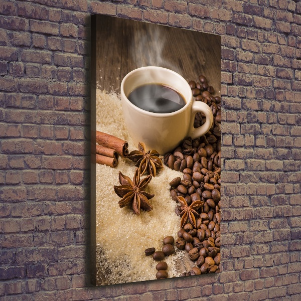 Foto auf leinwand vertikales Eine Tasse Kaffee