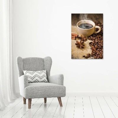 Foto auf leinwand vertikales Eine Tasse Kaffee