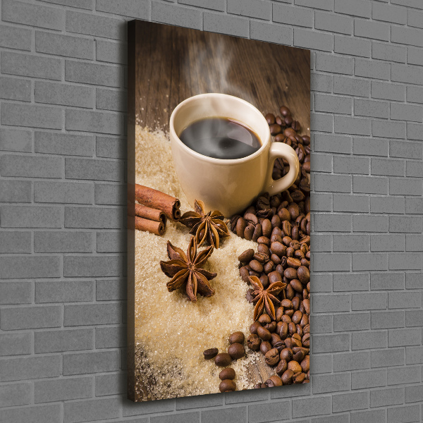 Foto auf leinwand vertikales Eine Tasse Kaffee