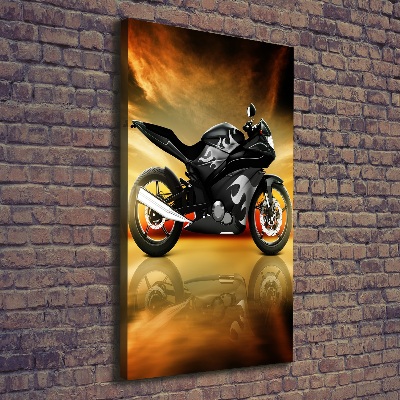 Foto auf leinwand vertikales Motorrad
