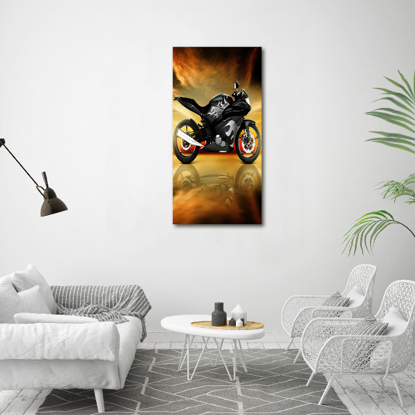 Foto auf leinwand vertikales Motorrad