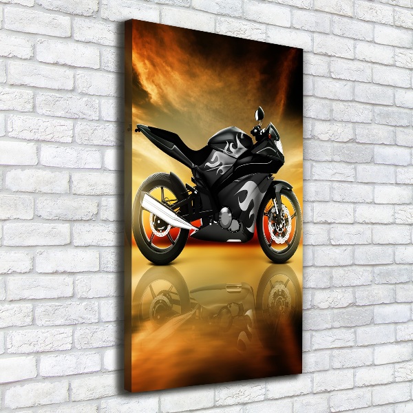 Foto auf leinwand vertikales Motorrad