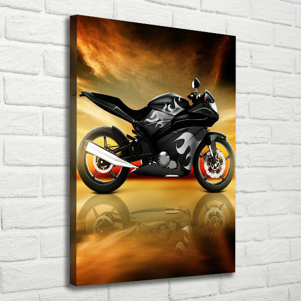 Foto auf leinwand vertikales Motorrad