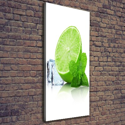 Foto auf leinwand vertikales Limette und Eis