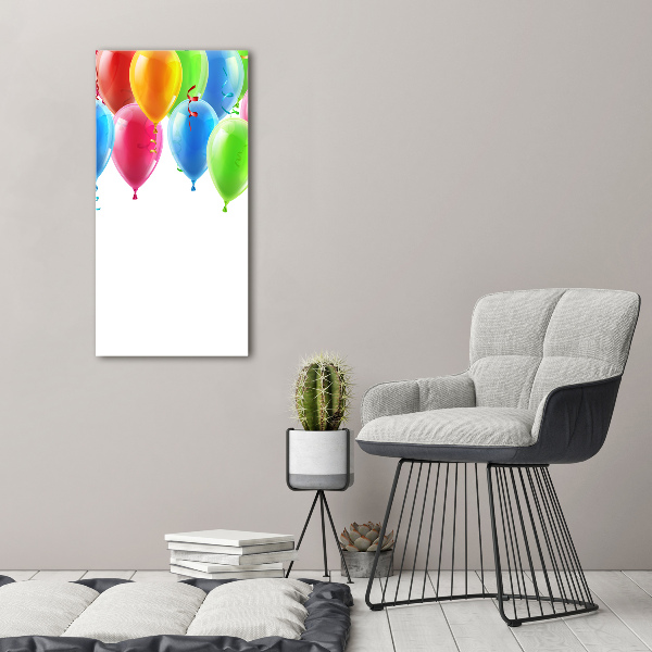 Wandbild vertikales Bunte Luftballons