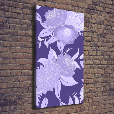Wandbild vertikales Blumenmuster