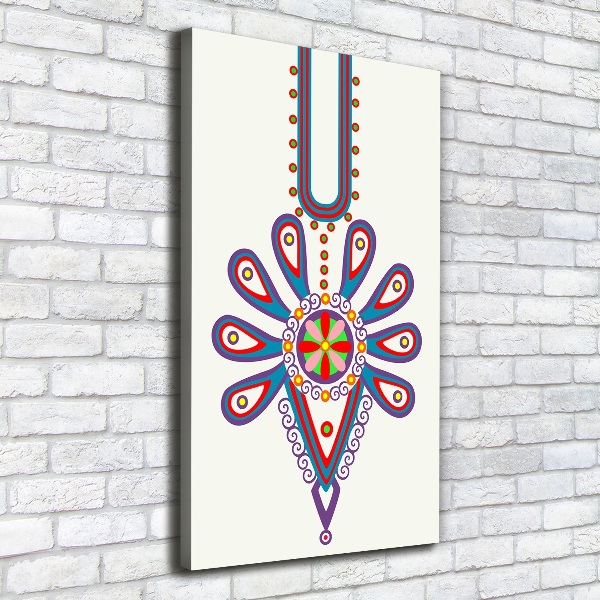 Foto leinwand vertikales Polnisches Volksmuster