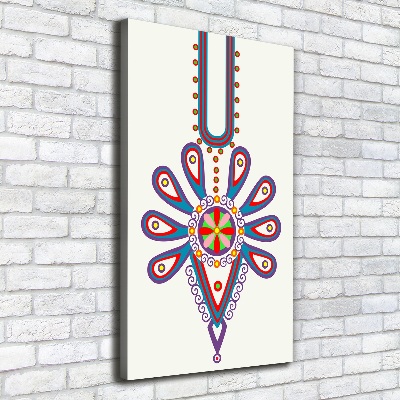 Foto leinwand vertikales Polnisches Volksmuster