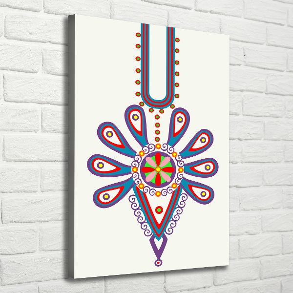 Foto leinwand vertikales Polnisches Volksmuster