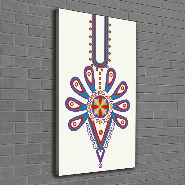 Foto leinwand vertikales Polnisches Volksmuster