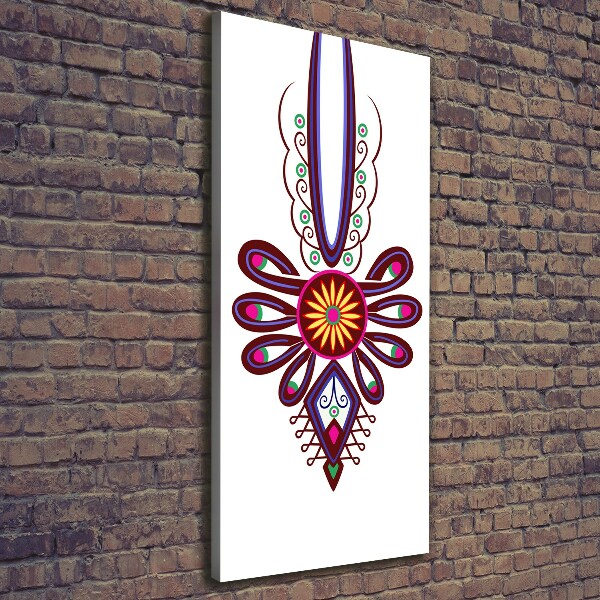 Foto leinwand vertikales Polnisches Volksmuster