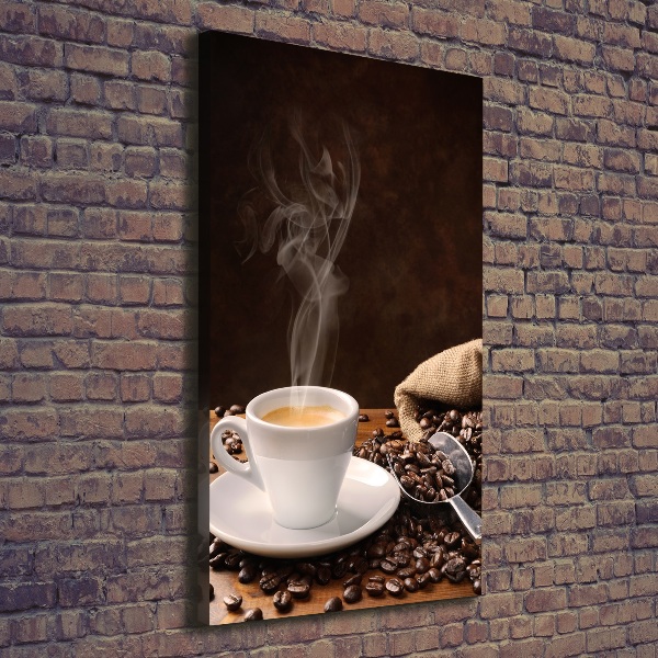 Foto leinwand vertikales Eine Tasse Kaffee