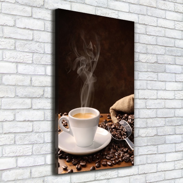 Foto leinwand vertikales Eine Tasse Kaffee