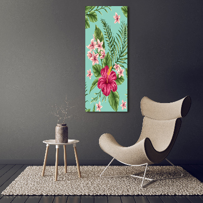Wandbild vertikales Hawaiianische Blumen