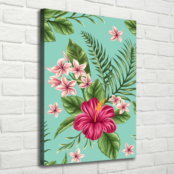 Wandbild vertikales Hawaiianische Blumen