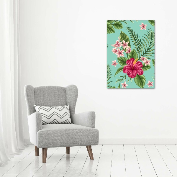 Wandbild vertikales Hawaiianische Blumen