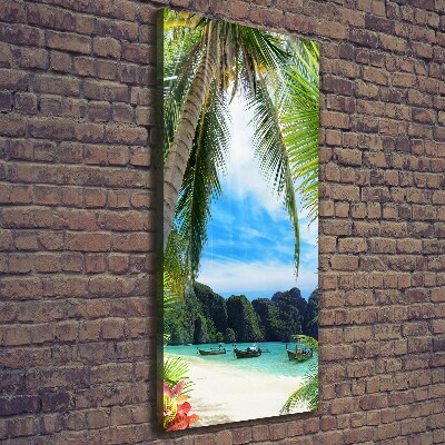Foto leinwand vertikales Tropischer Strand