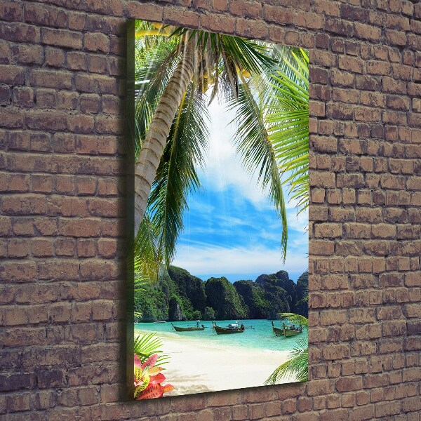 Foto leinwand vertikales Tropischer Strand