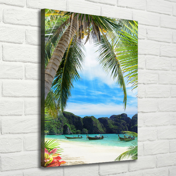 Foto leinwand vertikales Tropischer Strand