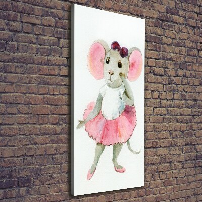 Foto leinwand vertikales Ballerina-Maus