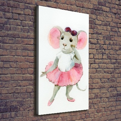 Foto leinwand vertikales Ballerina-Maus