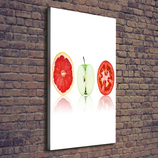 Foto leinwand vertikales Obst und Gemüse