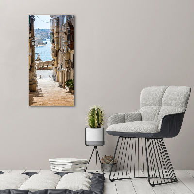 Wandbild vertikales Straßen in Malta