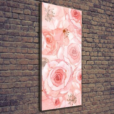 Foto leinwand vertikales Blumenmuster