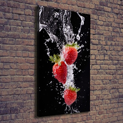 Foto auf leinwand vertikales Erdbeeren